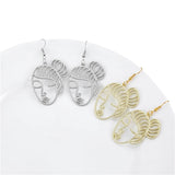 5pcs 5 colors girl Face  Trendy Charm Woman Earring Necklace Alloy Charms for Jewelry Making 40*35mm