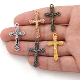 15pcs 5 Color cross Charm for Key Chain Bracelet Necklace earring Pendant  DIY Handmade Jewelry Accessories 32*19mm T29