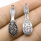 10pcs 10x33mm 2 Colors Antique Silver Color Kc Gold Color Comb Charms For DIY Jewelry Making
