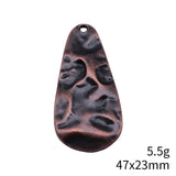 4pcs 47x23mm 2 Colors Antique Bronze Color Antique Copper Color Textured Teardrop Pendant For DIY Jewelry Making