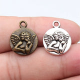10pcs 16x20mm 2 Colors Antique Bronze Color Antique Silver Color Angel Charms For DIY Jewelry Making