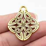 2pcs 40x34mm 2 Colors Antique Silver Color Antique Gold Color Triquetra Knot Charms For DIY Jewelry Making