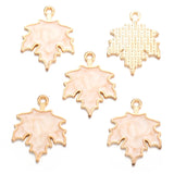 10Pcs Enamel Autumn Maple Leaf Charms Alloy for Earrings necklaces Pendants DIY Jewelry Making Findings Crafting 19*24mm W399