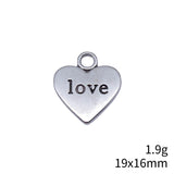 10pcs 19x16mm 2 Colors Antique Bronze Color Antique Silver Color Double Sided Love Heart Charms For DIY Jewelry Making