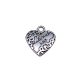 10pcs 19x17mm 2 Colors Antique Bronze Color Antique Silver Color Made With Love Heart Charms For DIY Jewelry Making