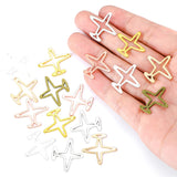 25pcs 6 colors alloy Charms 21*23mm Hollow aircraft Pendant For DIY Necklace Bracelet Earrings Jewelry Crafts Making Accessories