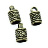 4 tapones de borlas de 16 x 10 x 10 mm, 2 colores, para hacer joyas hechas a mano.