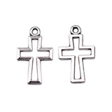 20pcs 17x11mm 2 Colors Antique Bronze Color Antique Silver Color Cross Charms For DIY Jewelry Making
