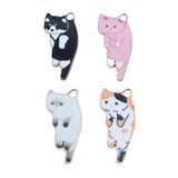 10pcs 30x14mm 4 Colors Cute Cat Charms For DIY Jewelry Making