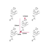 2pcs 12 styles Stainless Steel Flowers Charms Connection For Bracelets DIY Jewelry Making Supplies Jewelry Connector Bulk W433