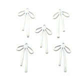 5 pcs Small High quality Spray paint Bow Charm Woman Earring Necklace Alloy Charms for Jewelry Making 32*19mm W310