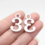 10pcs 26x16mm 1 Colors Antique Silver Color Number 0 Charms For DIY Jewelry Making