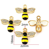 10pcs 20 styles Zinc alloy Metal Enamel bee honeycomb sunflower charm For Bracelet Necklace Key Chain Pendant DIY Jewelry Making