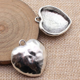 5pcs 35x32mm/41x20mm/26x17mm Antique Silver Color Baroque Style Hammered Pendant For DIY Jewelry Making