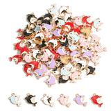 10pcs 15*20mm 6 colors Enamel Alloy dolphin Charm Earring Pendant DIY Keychain Necklace Jewelry Accessories W474