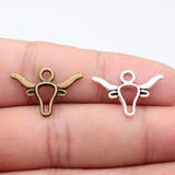 10pcs 22x15mm 2 Colors Antique Bronze Color Antique Silver Color Cattle Charms For DIY Jewelry Making