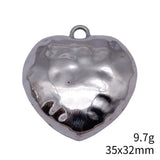 5pcs 35x32mm/41x20mm/26x17mm Antique Silver Color Baroque Style Hammered Pendant For DIY Jewelry Making