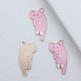 10pcs 30x14mm 4 Colors Cute Cat Charms For DIY Jewelry Making