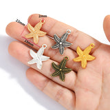 10 pcs 5 color Antique Sliver animal starfish Charm fit for Bracelets Necklace DIY Metal Jewelry 23*19mm D728