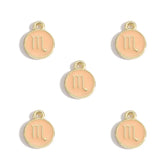 12 PCS 13x10mm 12 Constellation Charms Pendant Enamel Charms Bracelet For Jewelry Making Handmade Craft Accessories W539