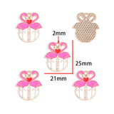 20-Piece Heart-Shaped Pink Valentine's Day Alloy Enamel Pendant DIY Necklace Bracelet Charms Jewelry Making Accessories W627