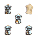 5pcs 21*15mm/23*15mm 14 colors Enamel Alloy dog Charm Earring Pendant DIY Keychain Necklace Jewelry Accessories W533