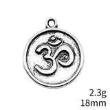 10pcs 18x21mm 2 Colors Antique Silver Color Antique Gold Color Om Charms For DIY Jewelry Making