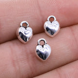 10pcs 9.5x7x5.2mm 2 Colors Antique Bronze Color Antique Silver Color Heart Charms For DIY Jewelry Making