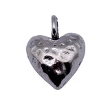 10pcs 16x12x7mm 2 Colors Antique Silver Color Gold Color 3D Hammered Heart Charms For DIY Jewelry Making