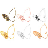 6 colors 10pcs Zinc alloy Simple and stylish Filigree Butterfly Hollow Charms DIY Necklace earrings Jewelry Accessories