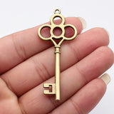 4pcs 28x67mm 2 Colors Antique Bronze Color Antique Silver Color Key Charms For DIY Jewelry Making