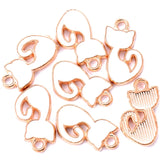25pcs Dripping Oil CartoonJumping Kitten Alloy Jewelry Accessories DIY Handmade Accessories Rubber Band Earrings Pendants