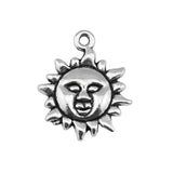 10pcs 23x19mm 2 Colors Antique Bronze Color Antique Silver Color Sun Charms For DIY Jewelry Making
