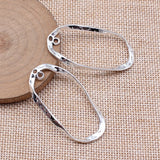 10pcs 49x26mm 2 Colors Oval Hoop Twisted Earring Connector Accessory For DIY Jewelry Making Handmade Jewelry Findings