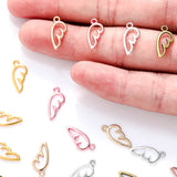 50pcs 5colors Wings Charms for Earrings necklaces keychains Jewelry Making DIY Jewelry accessories Handmade Craft 23*10.5mm D453