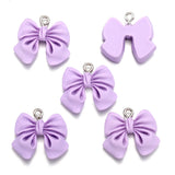 10pcs 5 Color Cute Resin bow tie Charms For Keychain Bracelets Pendant Diy Jewelry Making Findings 19*22mm W323
