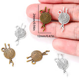 30pcs Bronze Tibetan Silver Plated Wool Charms Pendant Jewelry Making Accessories DIY Crafts 24*12mm J215