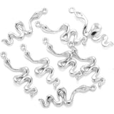 25pcs 28x10mm 7 colors Plated Snake Charms Animals Pendants For Diy Earrings necklace Making Materials Accessories
