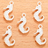10pcs 6 Color Hippocampus Charms Alloy Metal For earring animal Pendants DIY Handmade Jewelry Accessories Making 22*14mm D7151