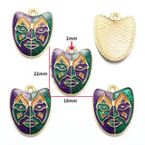 5pcs 10style Carnival Charms Alloy Mask Hat Carnival Pendants For DIY Bracelet Necklace Earrings Jewelry Making Accessories W4