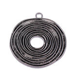 1pcs 58x53mm 2 Colors Antique Silver Color Antique Copper Color Irregular Geometric Circular Pattern Pendant