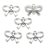 20 pcs 4 color Antique silver color Metal bow-knot Charms Pendants For Jewelry Making Diy Handmade Jewelry 22*15 N101