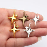 10pcs 35x23mm 5 Colors Star Charms For DIY Jewelry Making