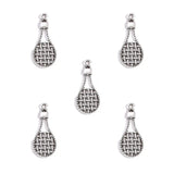 20PCS Badminton Racket Alloy Pendants for DIY Jewelry Making Necklaces Bracelets Accessories Keychains Bag Charms J531