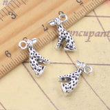 20 piezas dijes de perro manchado 17x15x5mm colgantes de Color plata antigua para hacer joyería tibetana hecha a mano DIY