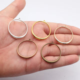 10pcs 38x34mm 5 Colors Simple And Elegant Design Circular Pendant For DIY Jewelry Making