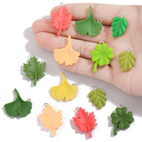 10pcs Resin Leaf Charms Maple Leaf Ginkgo Leaf Pendants Jewelry Making Materials Keychain Charms Earrings Necklace Accessories