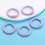 20/25/30/35/41mm Multi-colors Mixed Spray painting Alloy Keychain DIY Jewelry Making Findings V161