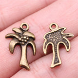 10pcs 13x20mm 2 Colors Antique Bronze Color Antique Silver Color Coconut Tree Charms For DIY Jewelry Making