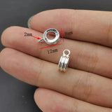 20-40pcs silver color Zinc Alloy Bead DIY big hole metal connector Beads Fits Charm Bracelets Necklaces Pendants making R224